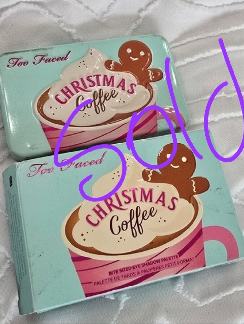 Too Faced Christmas Coffee Palette with Pink and Brown